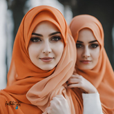 Premium Chiffon Hijab - Orange